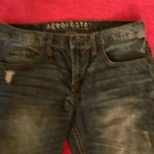 Aeropostale Bowery Slim Straight Jeans in Blue, Men's (Size 30)